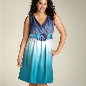 Suzi Chin Maggy Boutique plus size 16w Ombré dress